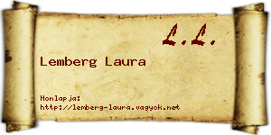 Lemberg Laura névjegykártya